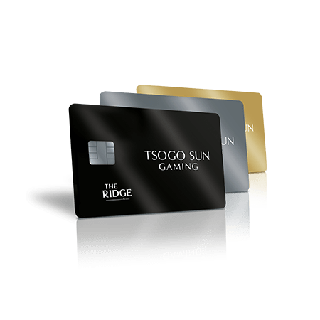 All the new The Ridge Casino rewards cards on a a transparent background