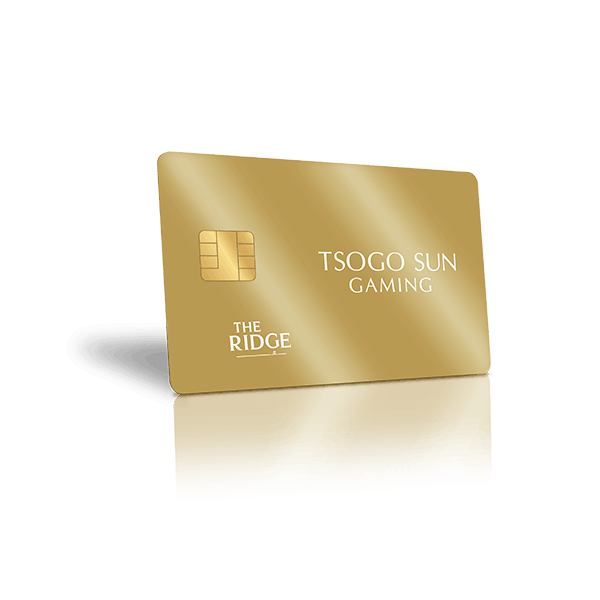 The Ridge Casino's Gold rewards card